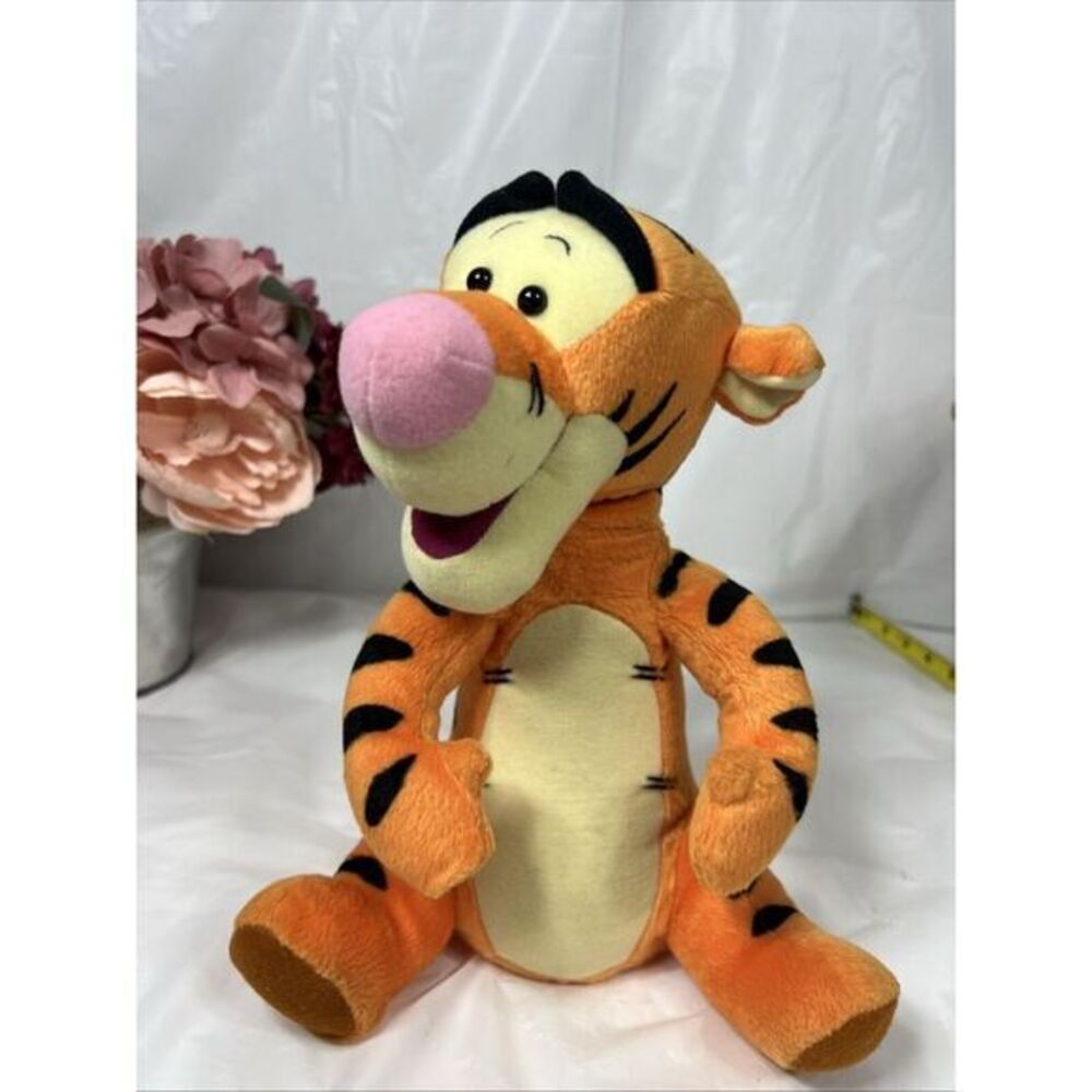 TIGGER Talking HEAD‎ MOVES 1999 10" Plush Toy WINNIE THE POOH Vintage